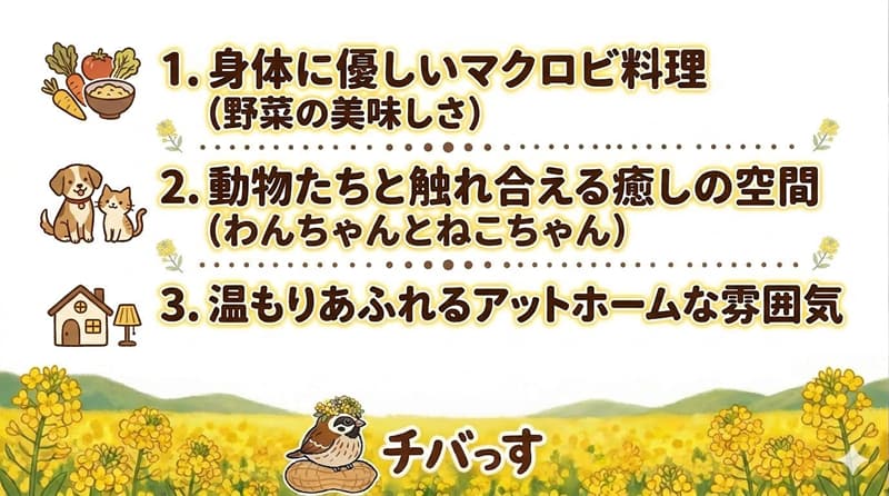 千葉県佐倉市「笑みごはん」の特徴をまとめた画像