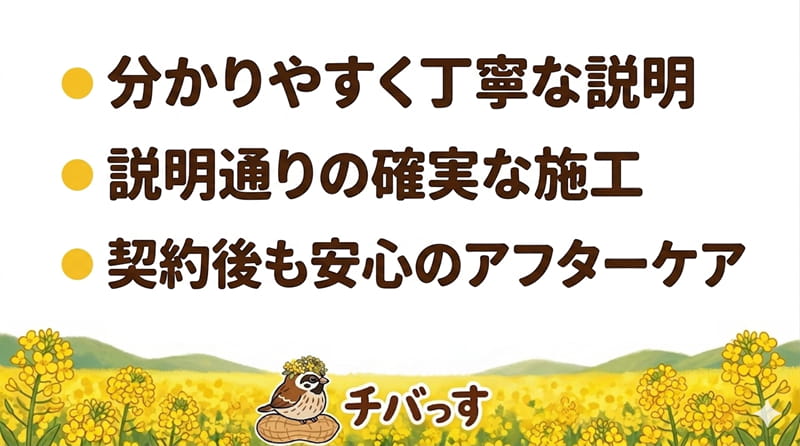 千葉県佐倉市の外壁塗装「株式会社リフレクト佐倉店」の特徴をまとめた画像
