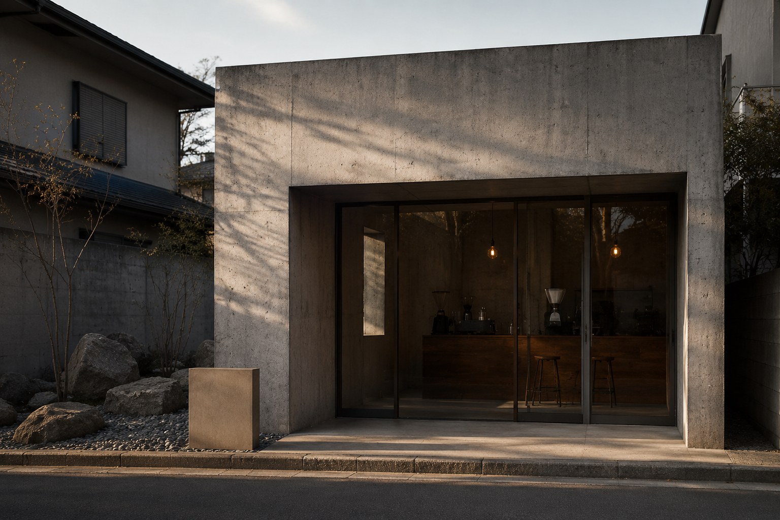 見本の架空の店 café shuman の外観