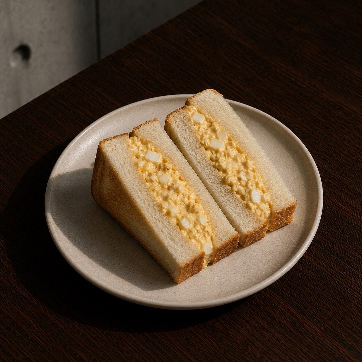 見本の架空の店 café shuman のたまごサンド
