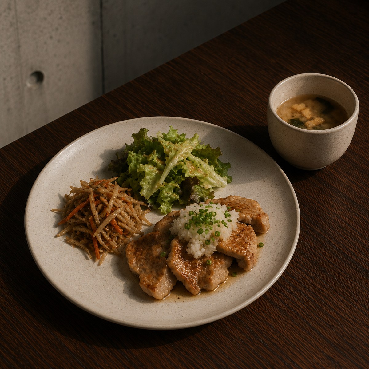 見本の架空の店 café shuman の日替わりの一皿